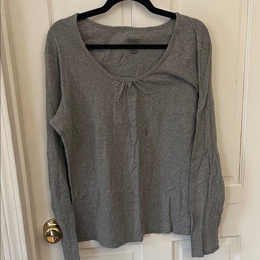 Merona Heather Gray Long Sleeve Top
